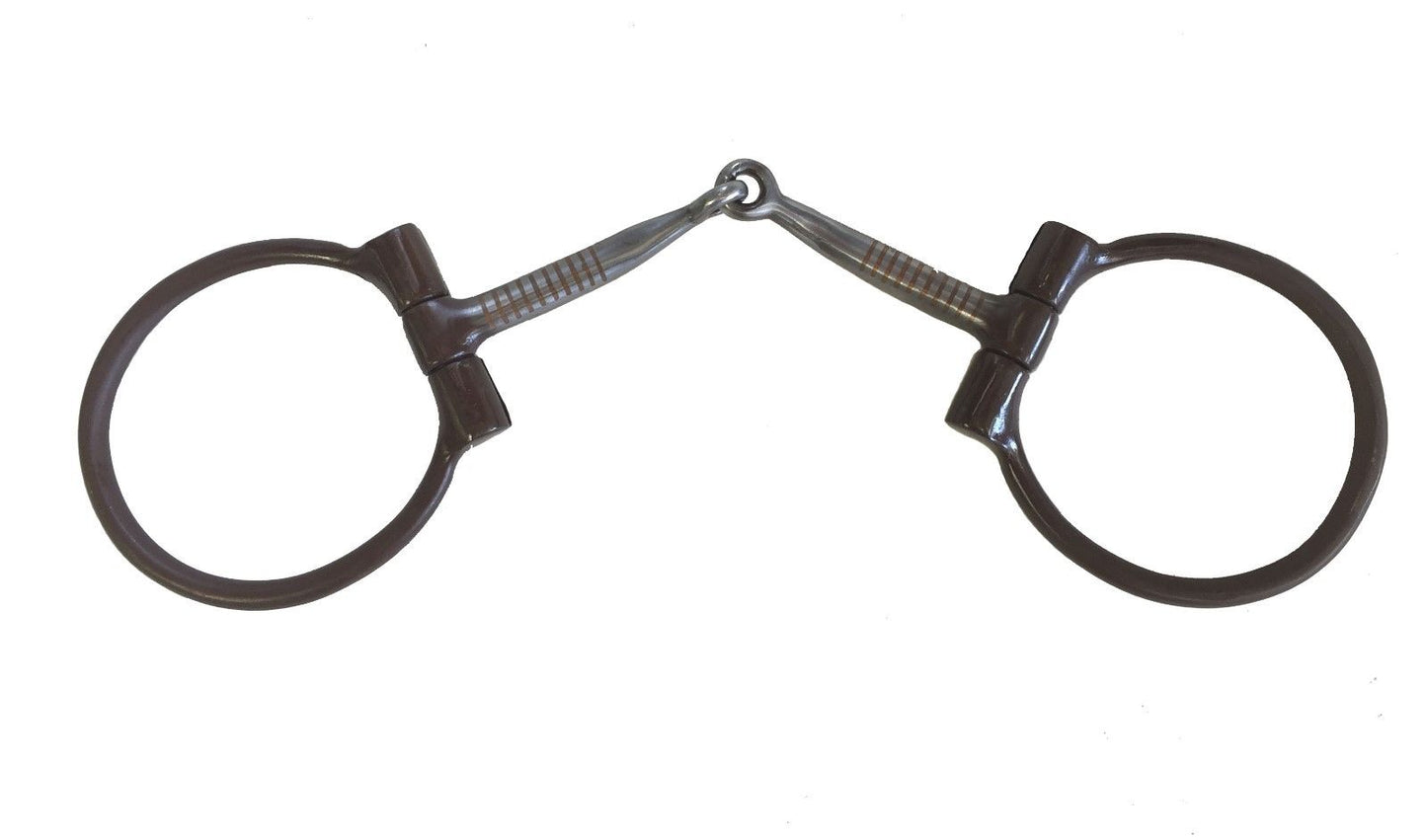AJ Tack Antique Brown Offset Dee Snaffle Bit