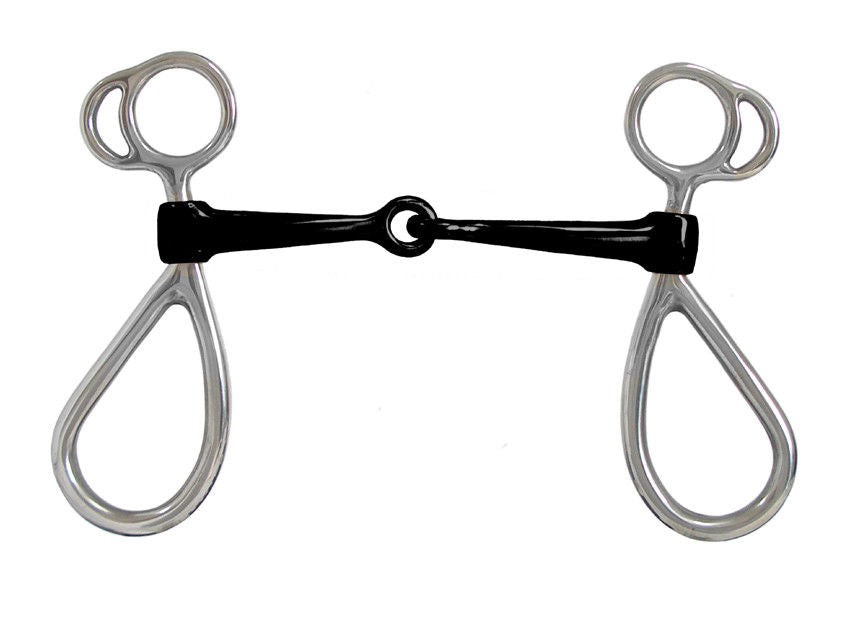 AJ Tack Sweet Iron Short Shank Bit with Large Rein Loops