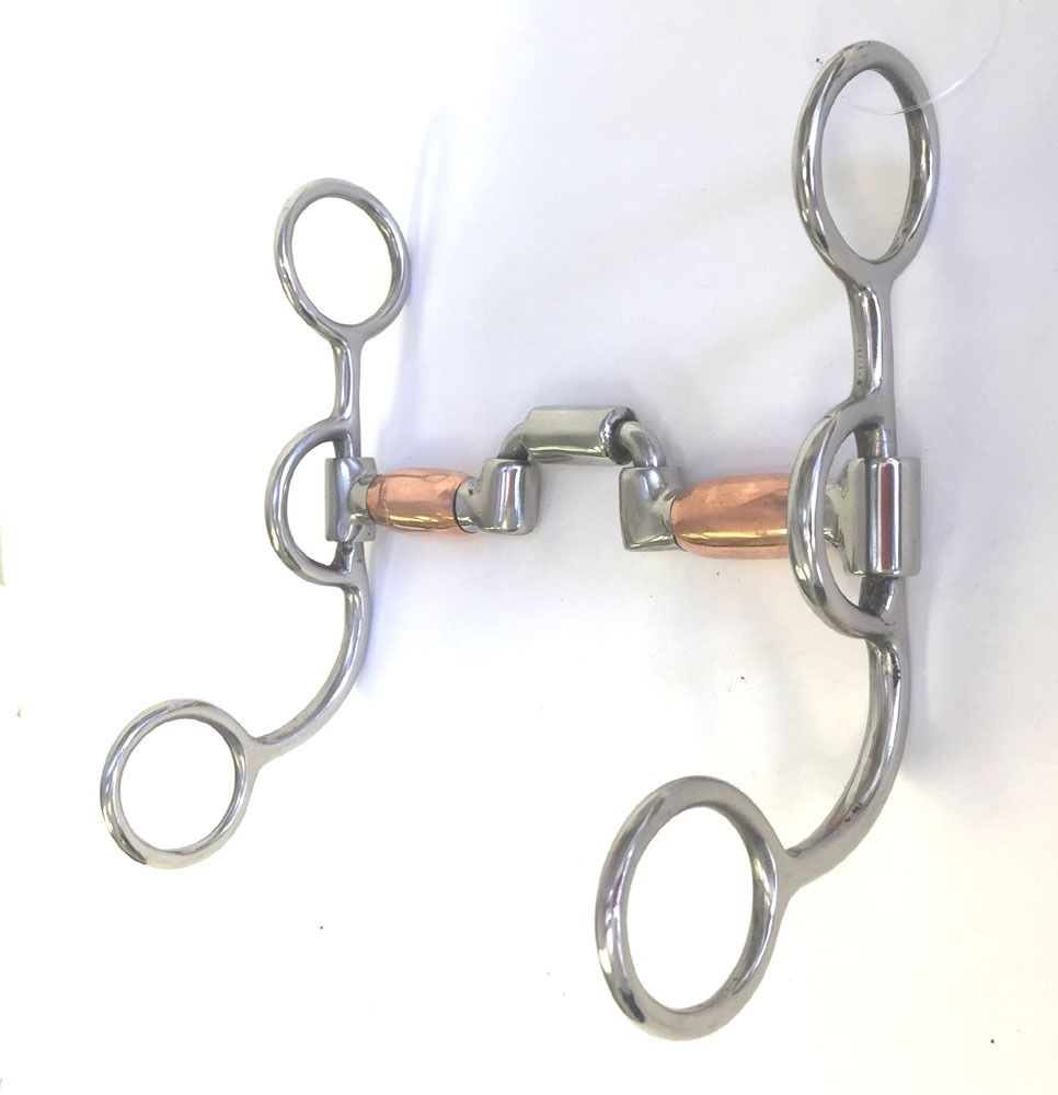 AJ Tack Argentine Short Shank Correction Bit with Copper Rollers