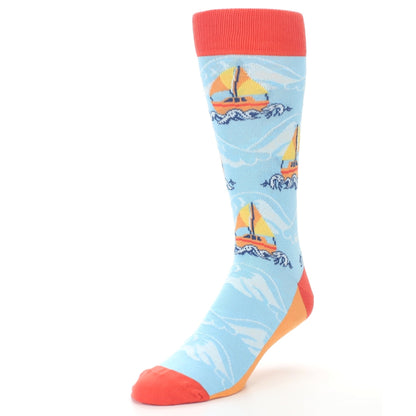 Sailboat Socks - Men's Novelty Dress Socks