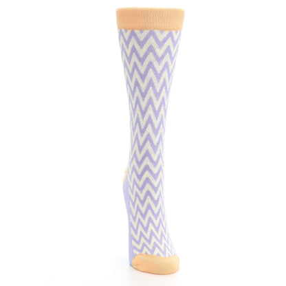 Purple Cream Chevron Jacquard Women's Dress Socks