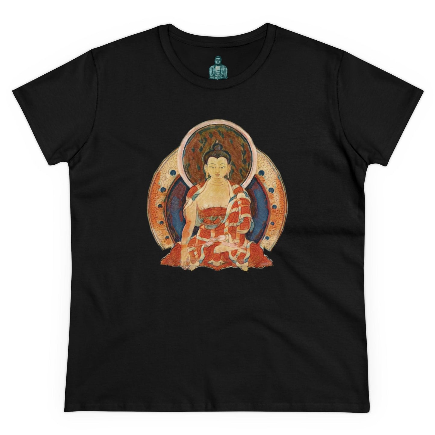 Buddha Gouache Print Women's Cotton Tee