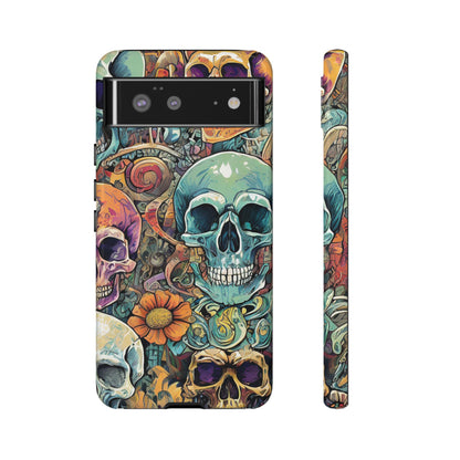 Artistic Skull Collage Tough Phone Case