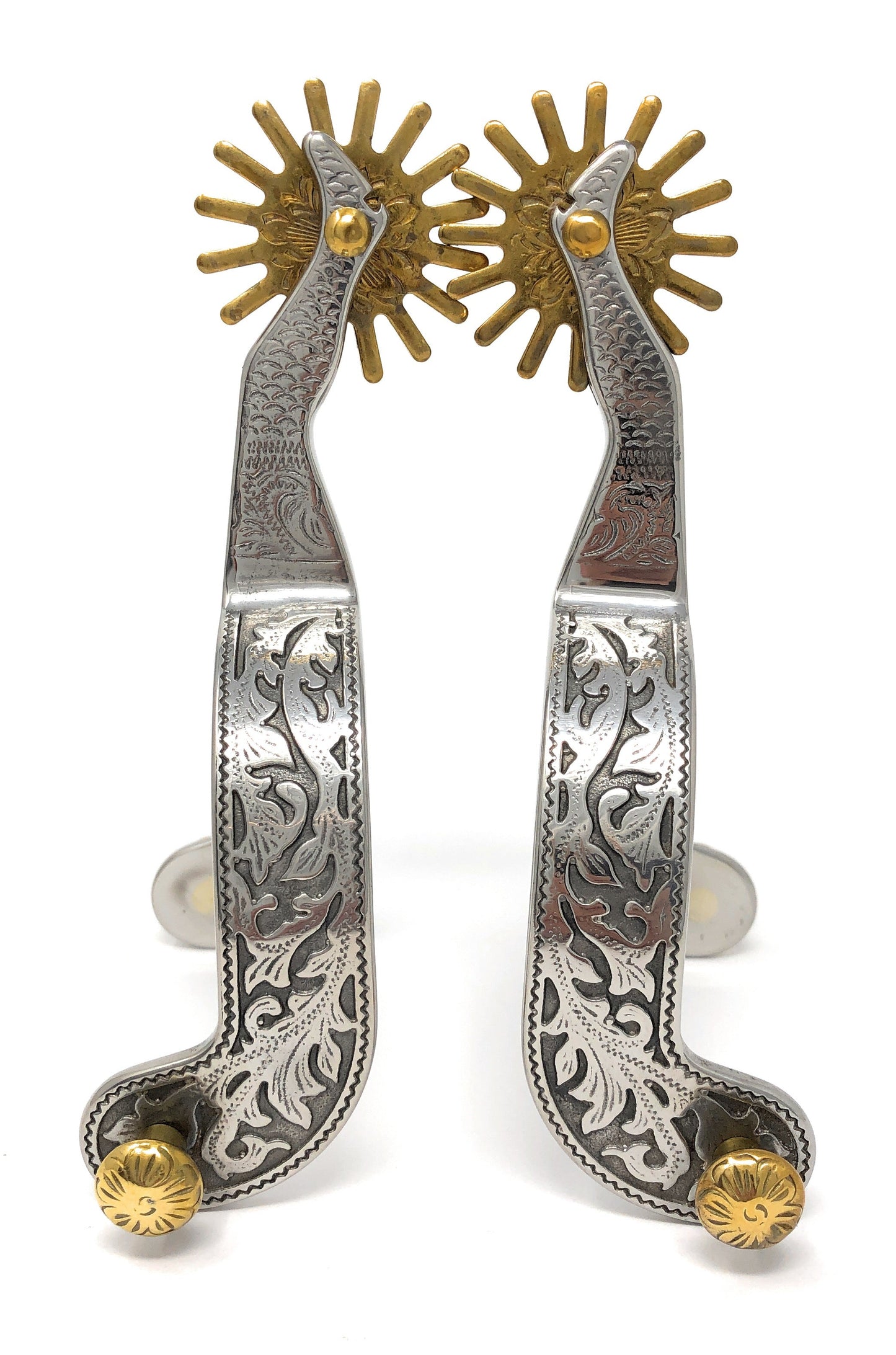 AJ Tack Men's Gal Leg Engraved Spurs