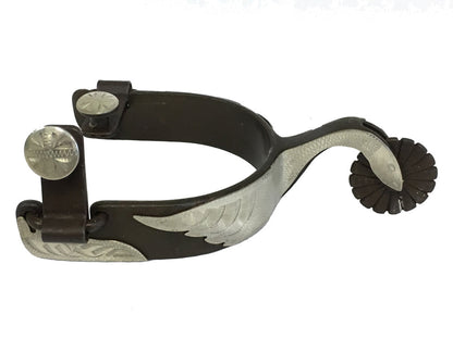 AJ Tack Men's Swan Shank Antique Brown Spurs