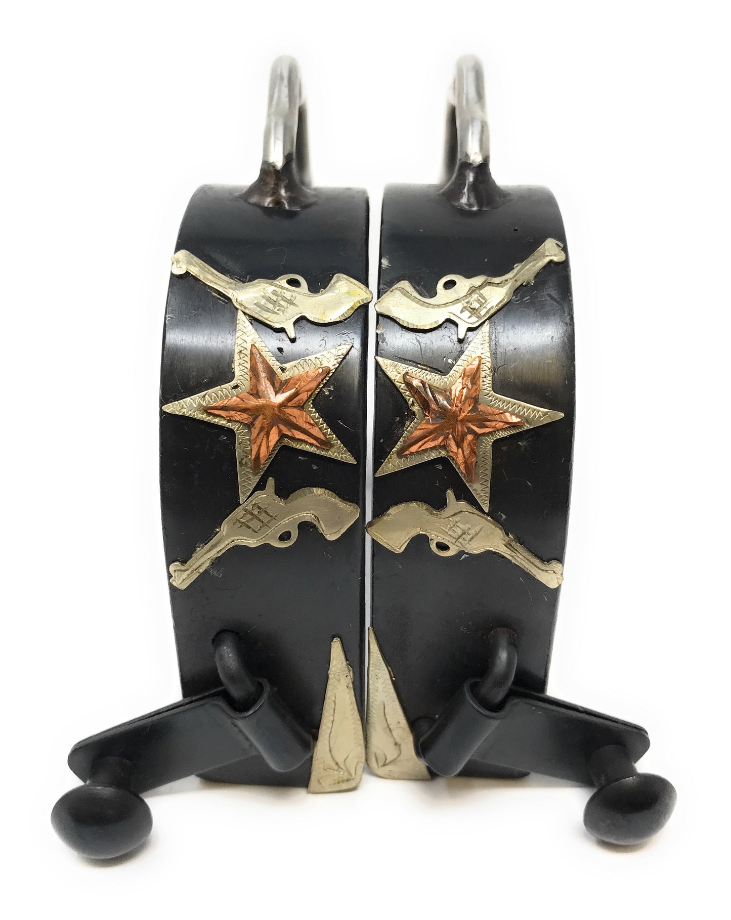 AJ Tack Men's Star and Pistols Bumper Spurs
