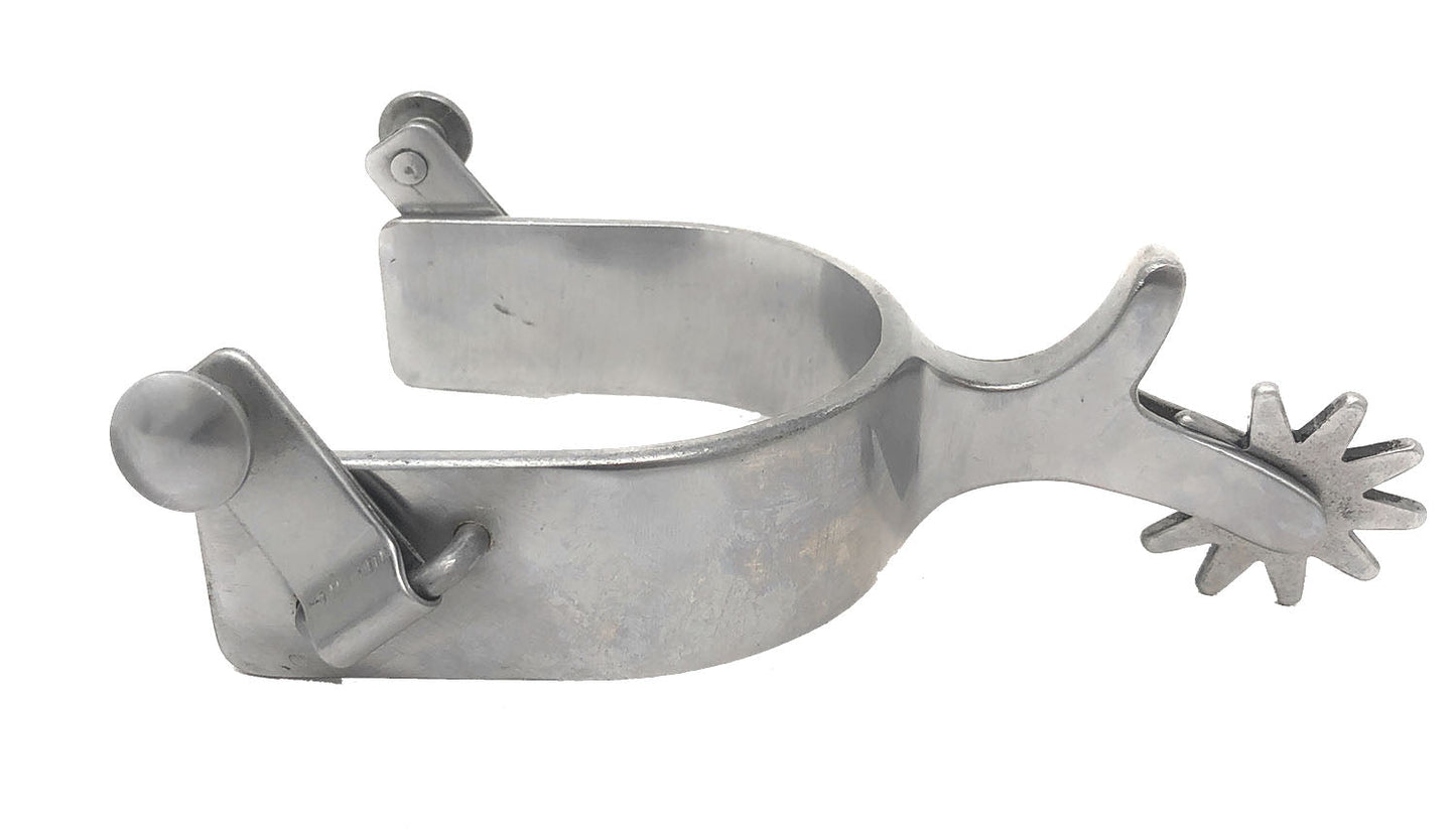 AJ Tack Men's Stainless Steel Stars and Double Shooter Spurs