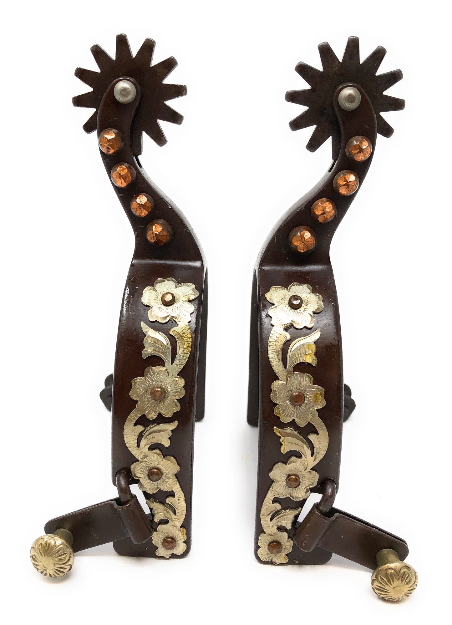 AJ Tack Men's Floral Engraved Spurs