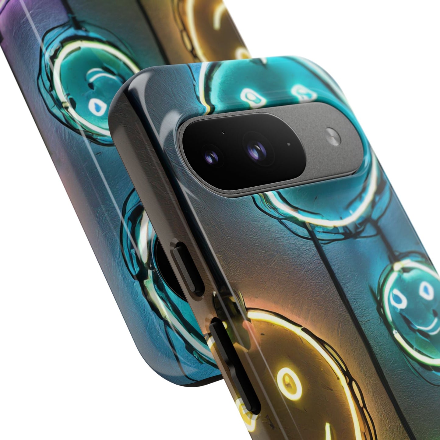 Colorful Neon Smiley Face Phone Case - Tough & Stylish Protection