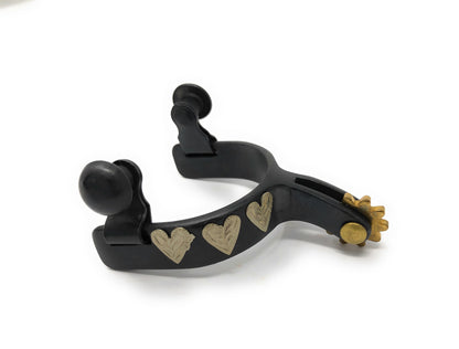 AJ Tack Baby Three Hearts Spurs & Spur Straps