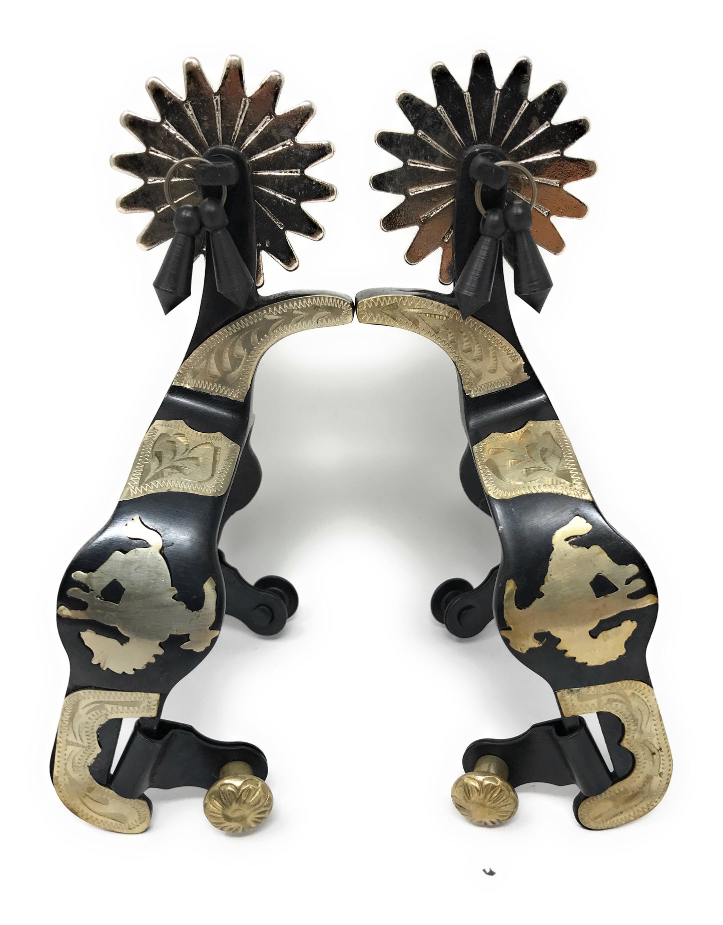 AJ Tack Men's Antique Brown Bucking Bronc Spurs