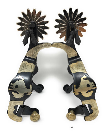 AJ Tack Men's Antique Brown Bucking Bronc Spurs