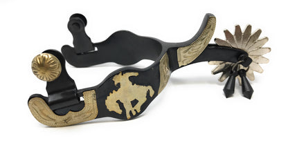 AJ Tack Men's Antique Brown Bucking Bronc Spurs