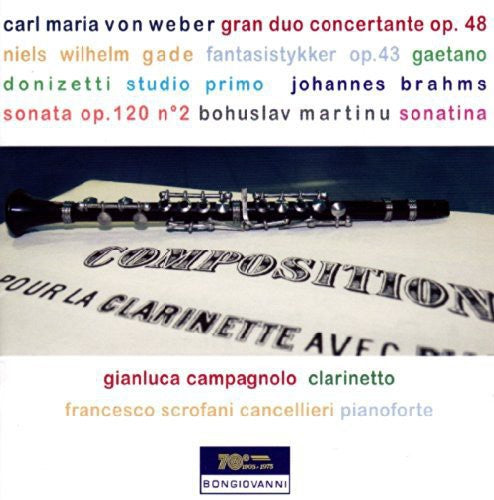 Weber / Donizetti / Gade / Brahms - Various Works for Clarinet & Piano [CD]