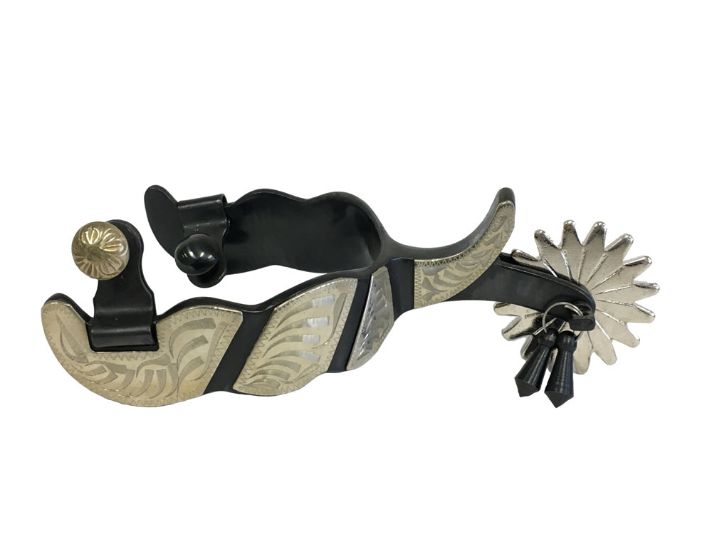 AJ Tack Men's Cowboy Show Spurs with Silver Engraving