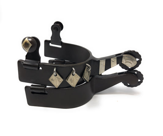 AJ Tack Ladies Antique Brown Diamond Charm Spurs