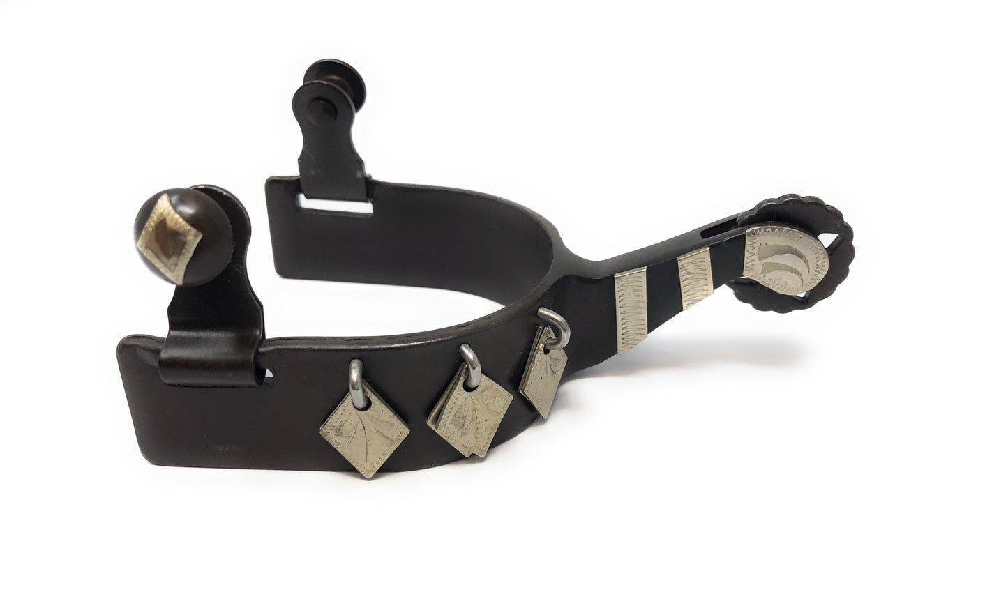 AJ Tack Ladies Antique Brown Diamond Charm Spurs