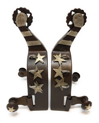 AJ Tack Ladies Antique Brown Star Charm Spurs
