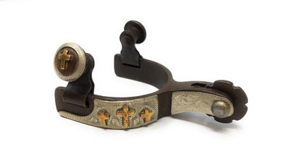 AJ Tack Baby Three Crosses Show Spurs & Spur Straps Set