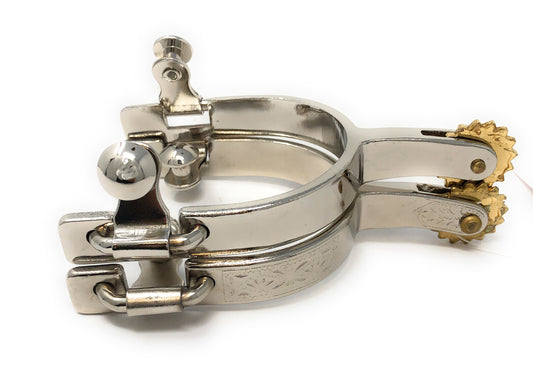 AJ Tack Men's Chrome Engraved Utility Spurs