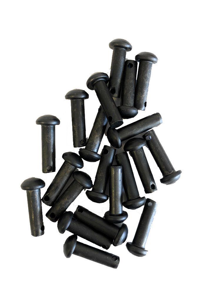 AJ Tack Black Spur Rowel Pins - 10 Pairs