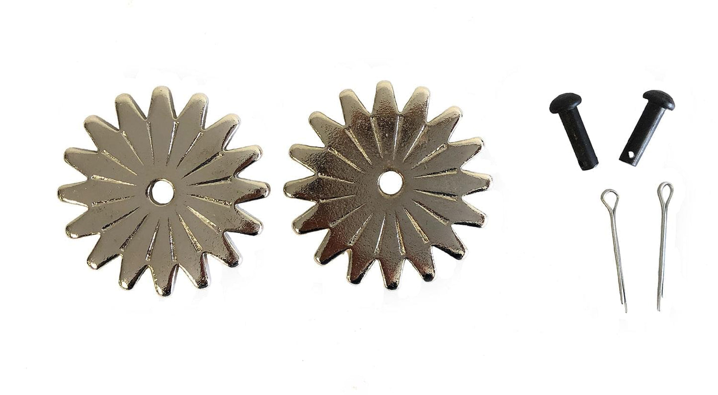 AJ Tack 1 3/4" 16 Point Nickel Plated Rowel Package