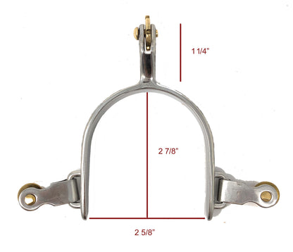 AJ Tack Youth Stainless Steel Flower Engraved Spurs