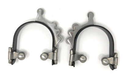 AJ Tack Men's Black Horizontal Rowels Bumper Spurs