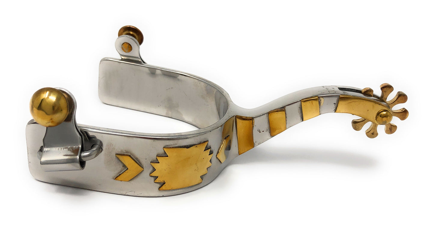 AJ Tack Men's Stainless Steel Offset Southwest Spurs