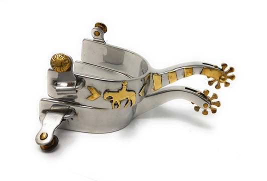 AJ Tack Men's Stainless Steel Offset Pleasure Horse Spurs