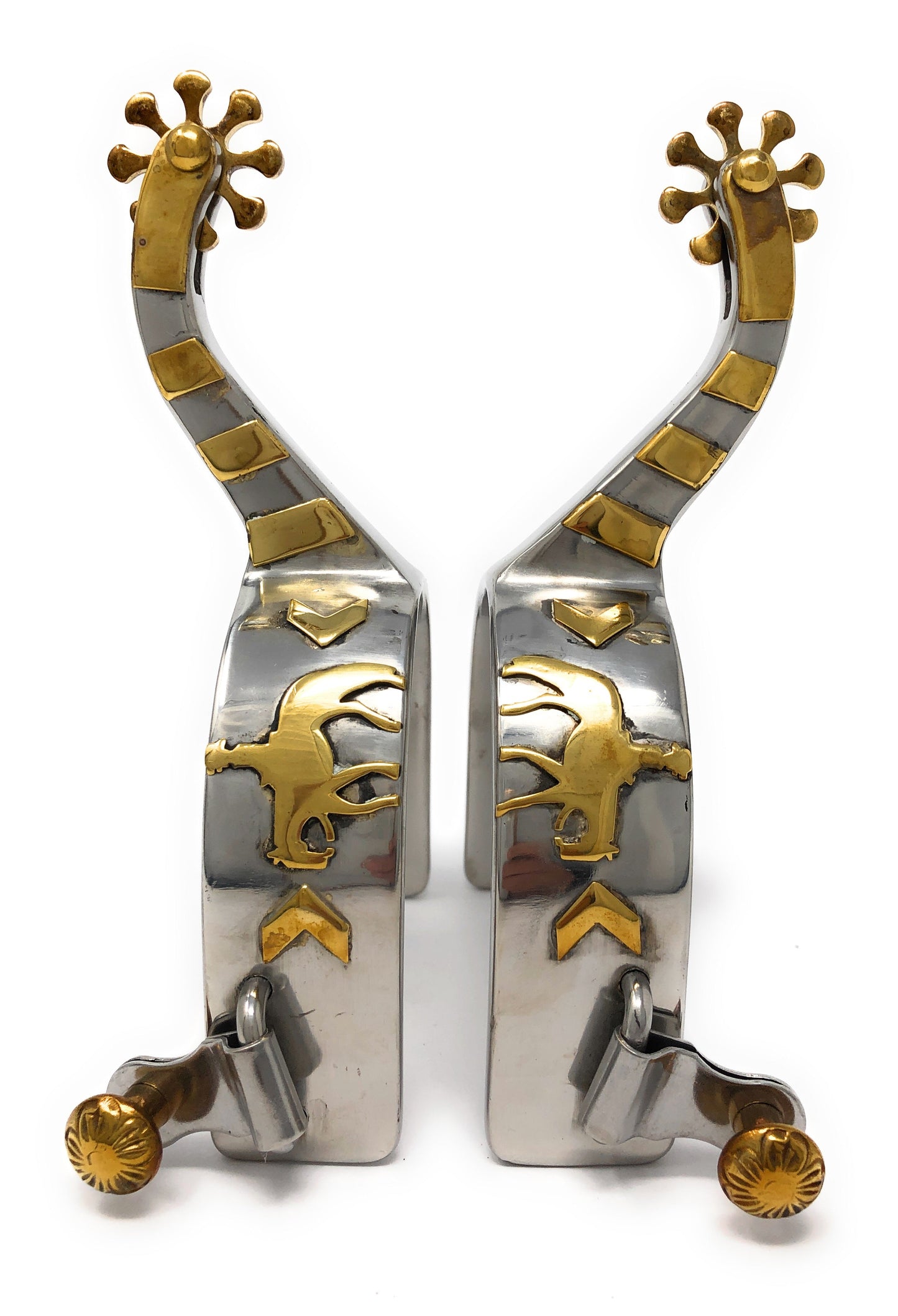 AJ Tack Men's Stainless Steel Offset Pleasure Horse Spurs