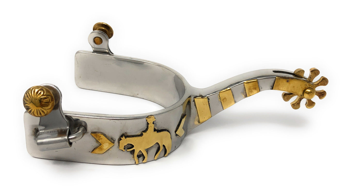 AJ Tack Men's Stainless Steel Offset Pleasure Horse Spurs