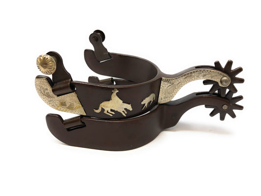 AJ Tack Men's Antique Brown Cutting Horse Spurs