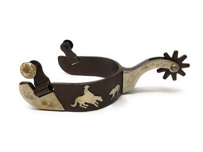 AJ Tack Men's Antique Brown Cutting Horse Spurs