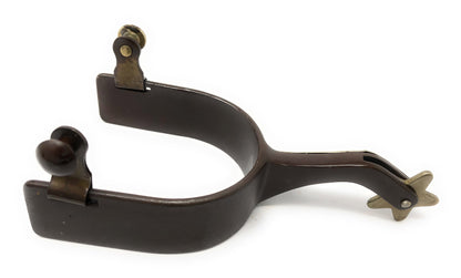 AJ Tack Men's Antique Brown Star and Dots Spurs