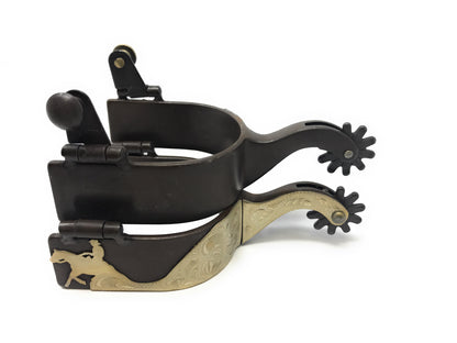 AJ Tack Men's Antique Brown Reining Horse Spurs