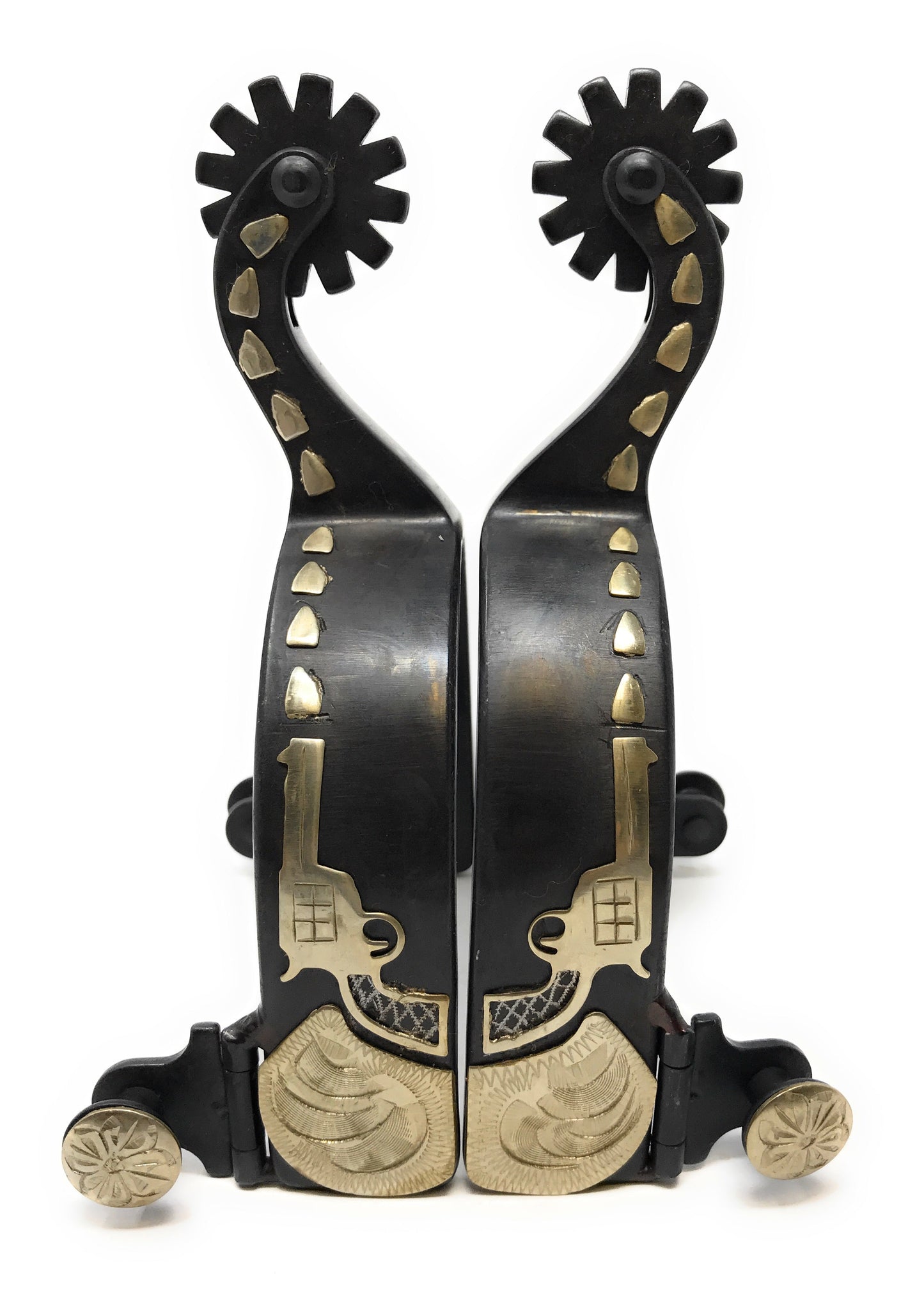 AJ Tack Men's Antique Brown Revolver Spurs