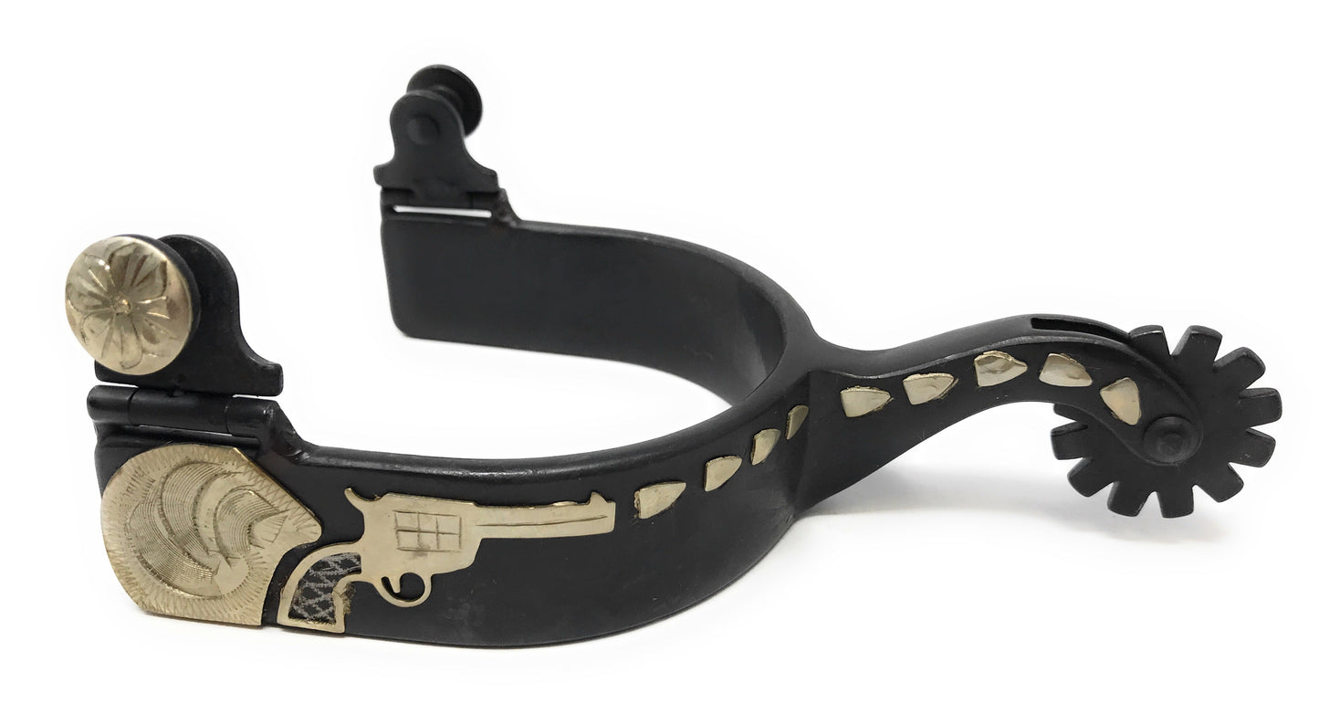 AJ Tack Men's Antique Brown Revolver Spurs