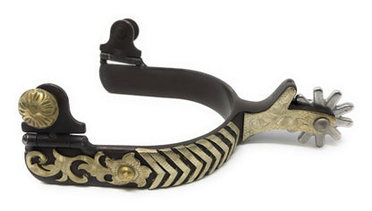 AJ Tack Men's Silver Floral Bars Spurs