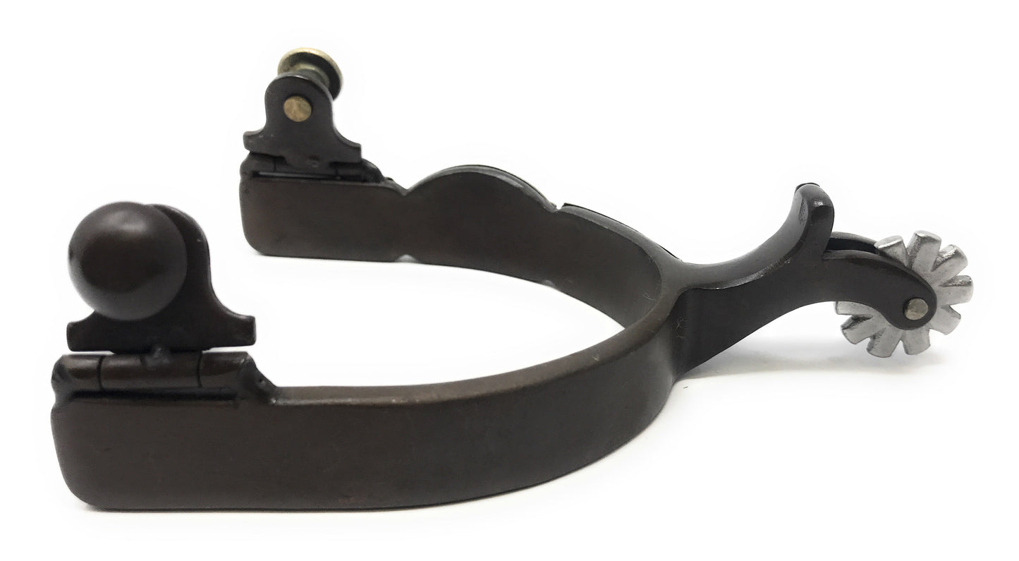 AJ Tack Men's Antique Brown Longhorn Engraved Spurs