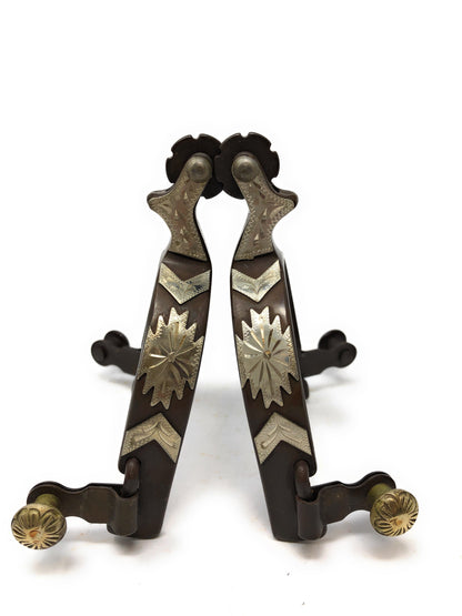 AJ Tack Men's Antique Brown Southwest Engraved Spurs