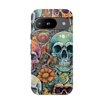 Artistic Skull Collage Tough Phone Case