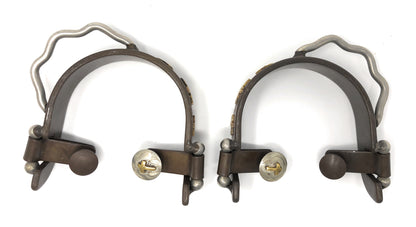 AJ Tack Men's Antique Brown Three Cross Bumper Spurs