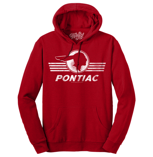 Pontiac Logo Hooded Sweatshirt - Red