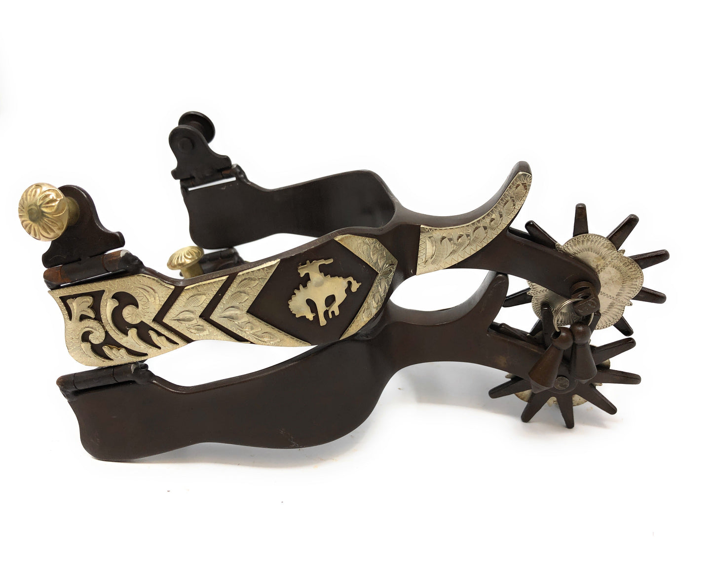 AJ Tack Men's Bucking Bronc Engraved Spurs