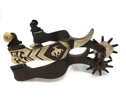 AJ Tack Men's Bucking Bronc Engraved Spurs