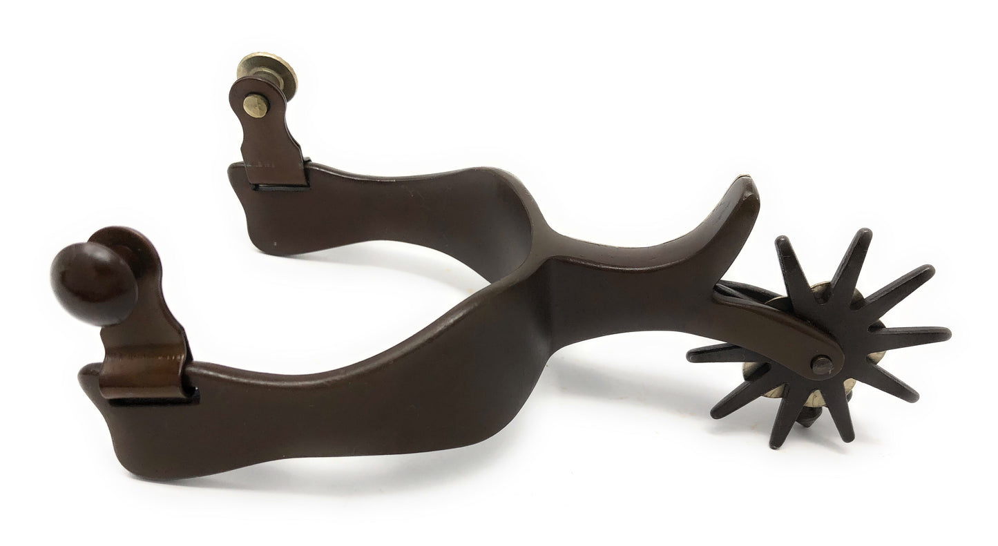 AJ Tack Men's Antique Brown Texas Star Spurs