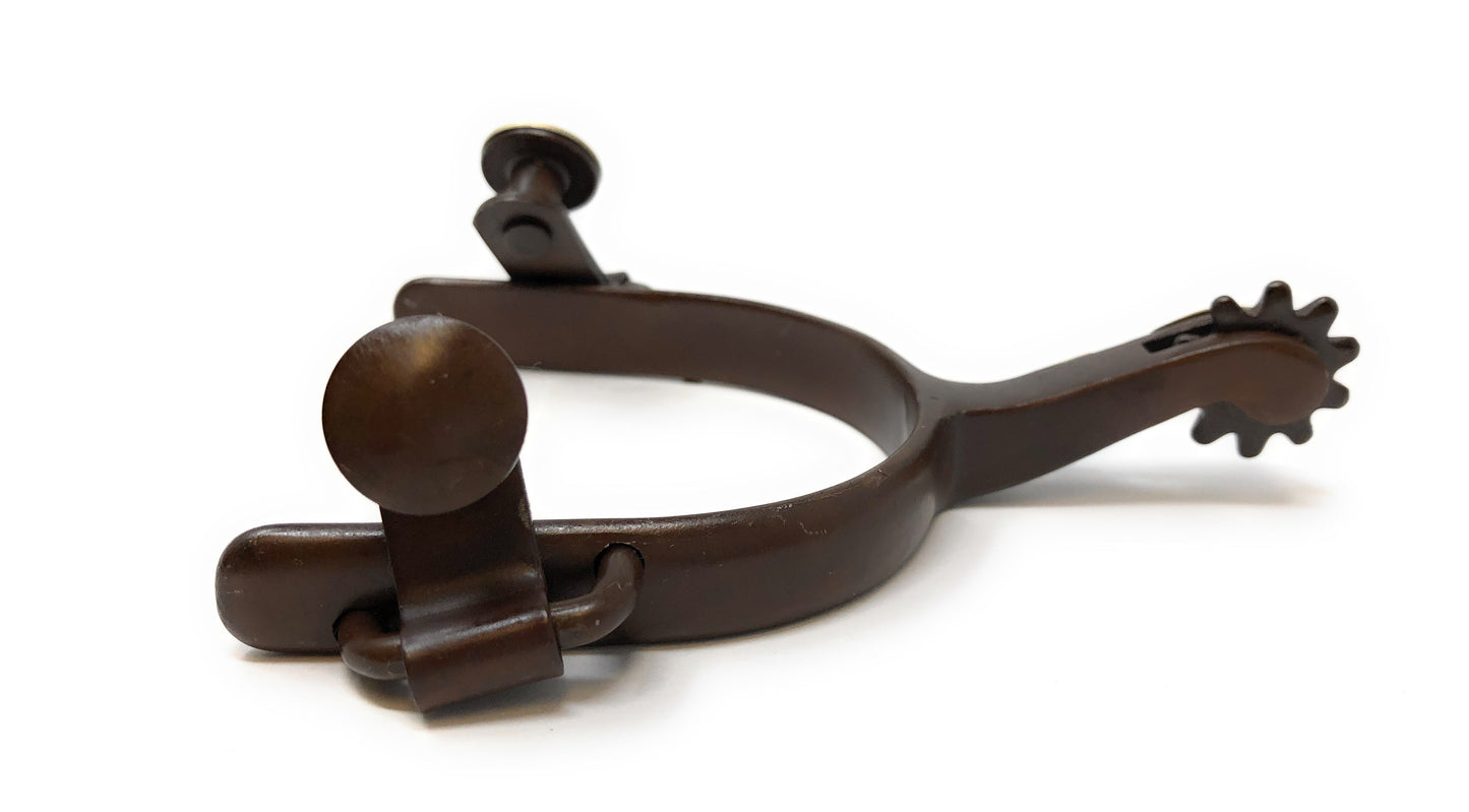 AJ Tack Youth Antique Brown Steer Head Spurs