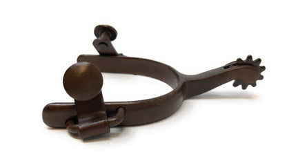 AJ Tack Youth Antique Brown Steer Head Spurs