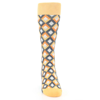 Orange Gray Jewel Optical Men's Dress Socks
